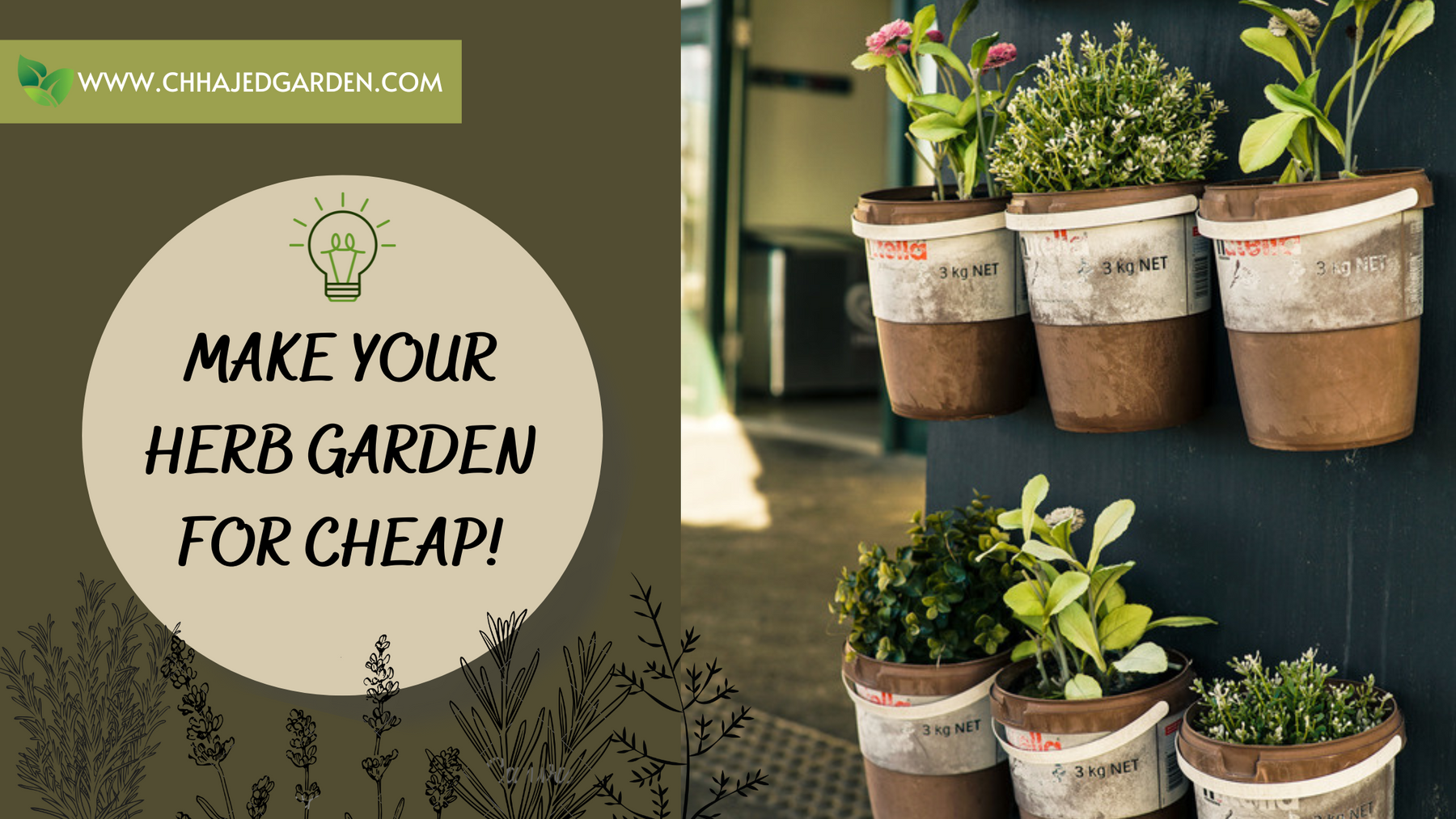 Make Your Own Vertical Herb Garden For Cheap!