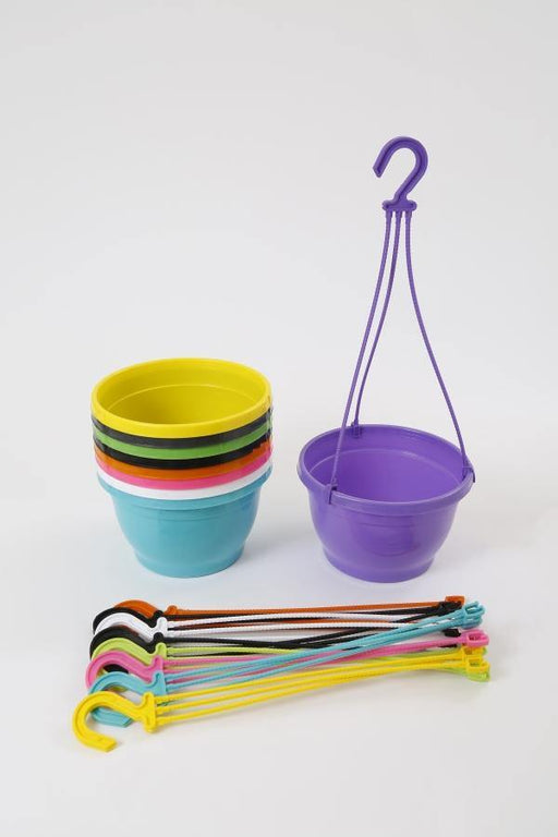 8 Inch Hanging Pot Multi (Pack of 6) - CGASPL