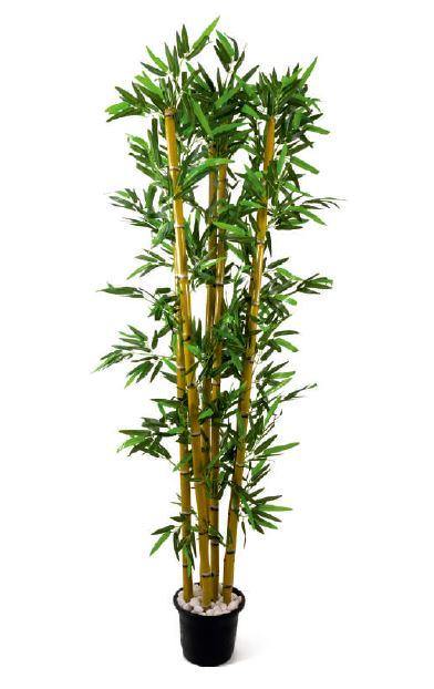 indoor golden bamboo plant Artificial Golden Bamboo Plant ( Without Pot ) , Height -7 ft ( Set of 6 Bamboo shoots )