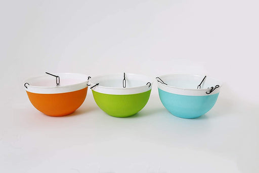 Double Color Big Hanging Pot (Multi) Qty - 3 Pots - ChhajedGarden.com