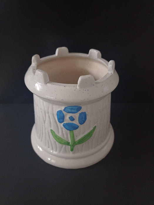 Contemporary white ceramic pot for small indoor plants