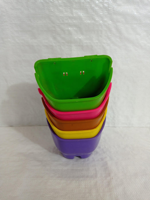 Verticell Vertical Garden Wall Hanging Pot Multi Color (Pack of 6) - ChhajedGarden.com