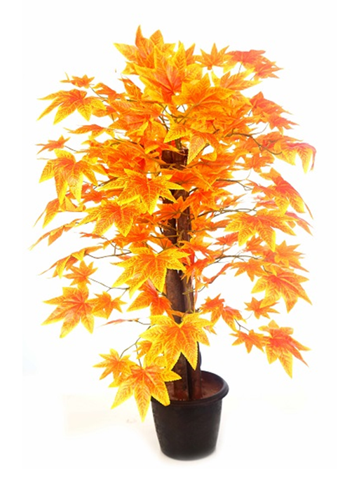 Artificial Orange Maple Plant Natural Stick  - 2 feet - CGASPL