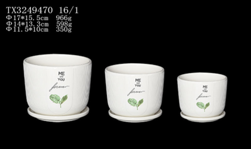 "Modern design white ceramic Indoor pot for home decor"