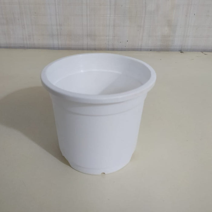 4.5" Flower Pot White Colour Sunrise Series (11 cm)