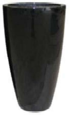 black shiny plant pots Shiny Black Pots