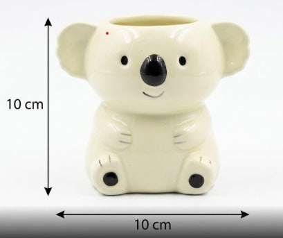 Cute Koala Ceramic Planter | Mini Succulent Pot
