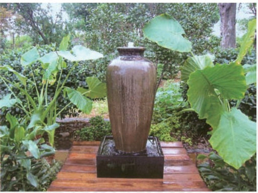 Modern Round Water Feature for Large Plants