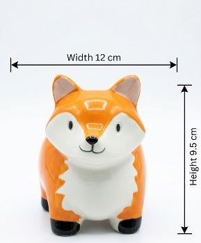 Cute Fox Ceramic Planter | Mini Succulent Pot