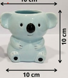 Cute Blue Koala Planter | Small Ceramic Pot