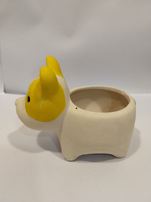 Dog Shape Ceramic Planter | Mini Cute Pot
