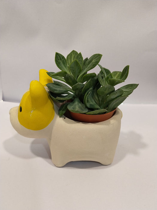 Dog Shape Ceramic Planter | Mini Cute Pot