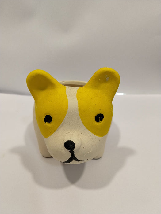 Dog Shape Ceramic Planter | Mini Cute Pot