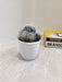 Mammillaria plumosa white cactus in a small pot