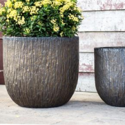Ceramic Pot : CAPPL - Bronze Color Big Size (Set of 3)
