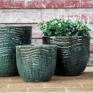 Ceramic Pot : CAPPL - Pacific Blue Color Big Size (Set of 3)