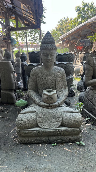 SEATED BUDDHA BOWL FULL CARVING
