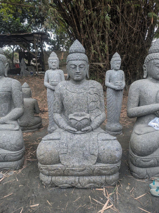 SEATED BUDDHA BOWL FULL CARVING