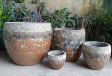 Ceramic Pot CAPPL-10237 Angkor Honey (S/4)