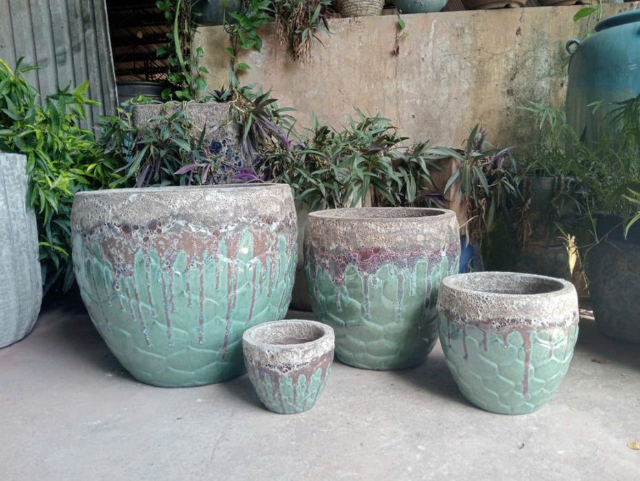 Ceramic Pot CAPPL-10237 Angkor Milky Blue (S/4)