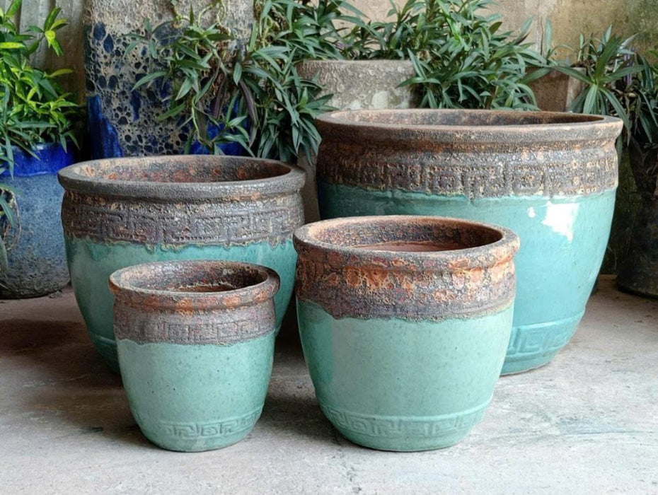 Ceramic Pot CAPPL-10217 Angkor Milky Blue (S/4)