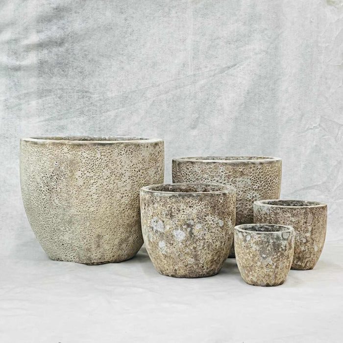 Ceramic Pot CAPPL-10209 Angkor Cream (S/5)