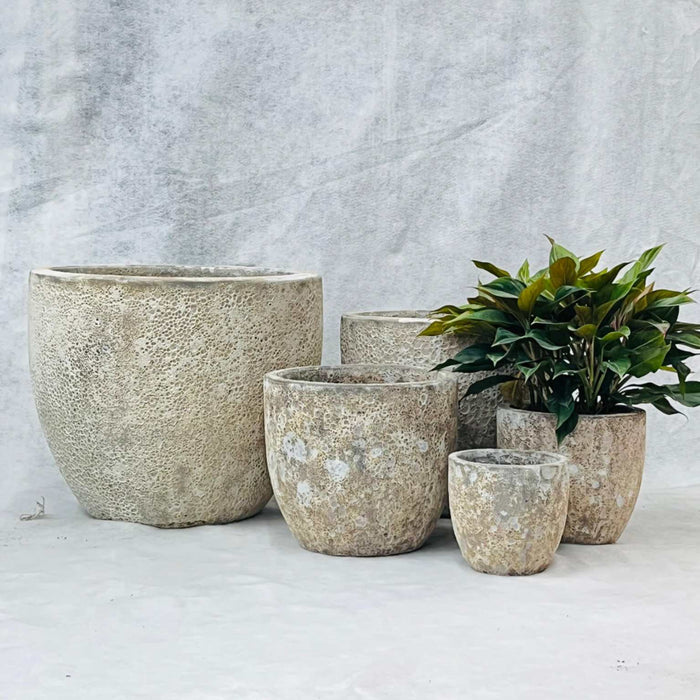 Ceramic Pot CAPPL-10209 Angkor Cream (S/5)