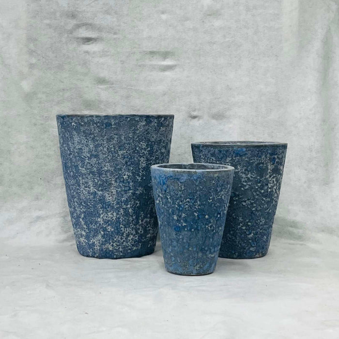 Ceramic Pot CAPPL-12211 Angkor Blue (S/3)