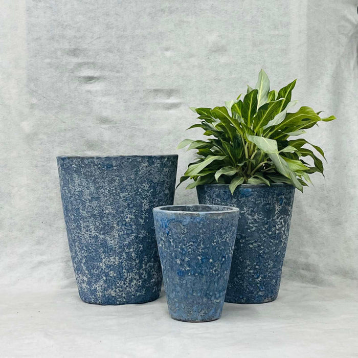 Ceramic Pot CAPPL-12211 Angkor Blue (S/3)