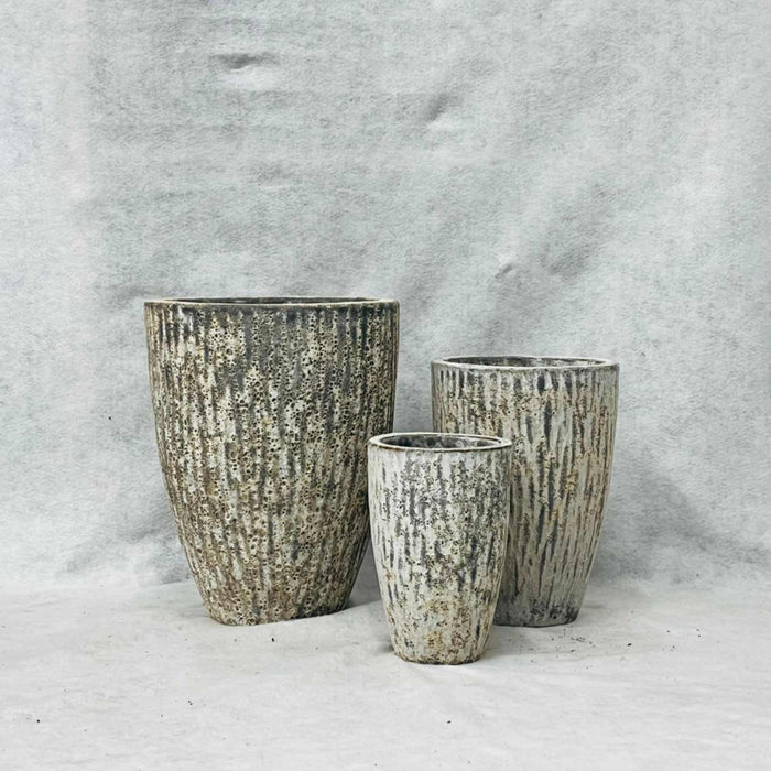 Ceramic Pot CAPPL-10230 Angkor Cream (S/3)