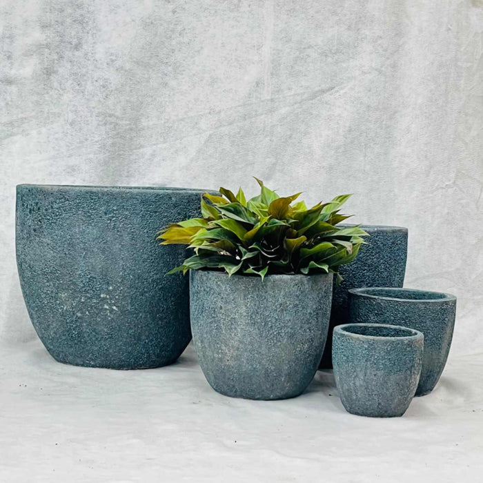 Ceramic Pot CAPPL-10209 Angkor Blue (S/5)