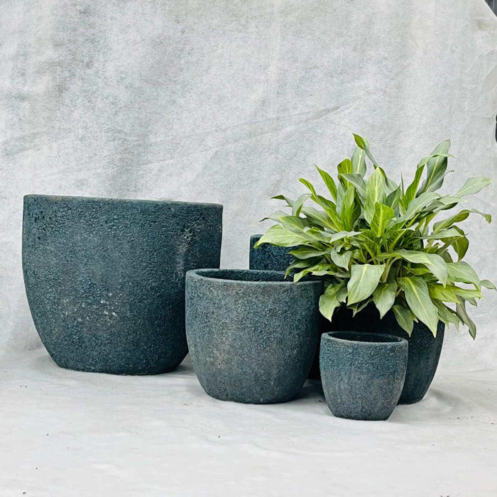 Ceramic Pot CAPPL-10209 Angkor Blue (S/5)
