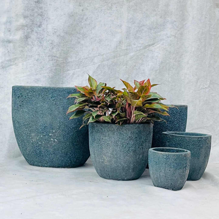 Ceramic Pot CAPPL-10209 Angkor Blue (S/5)