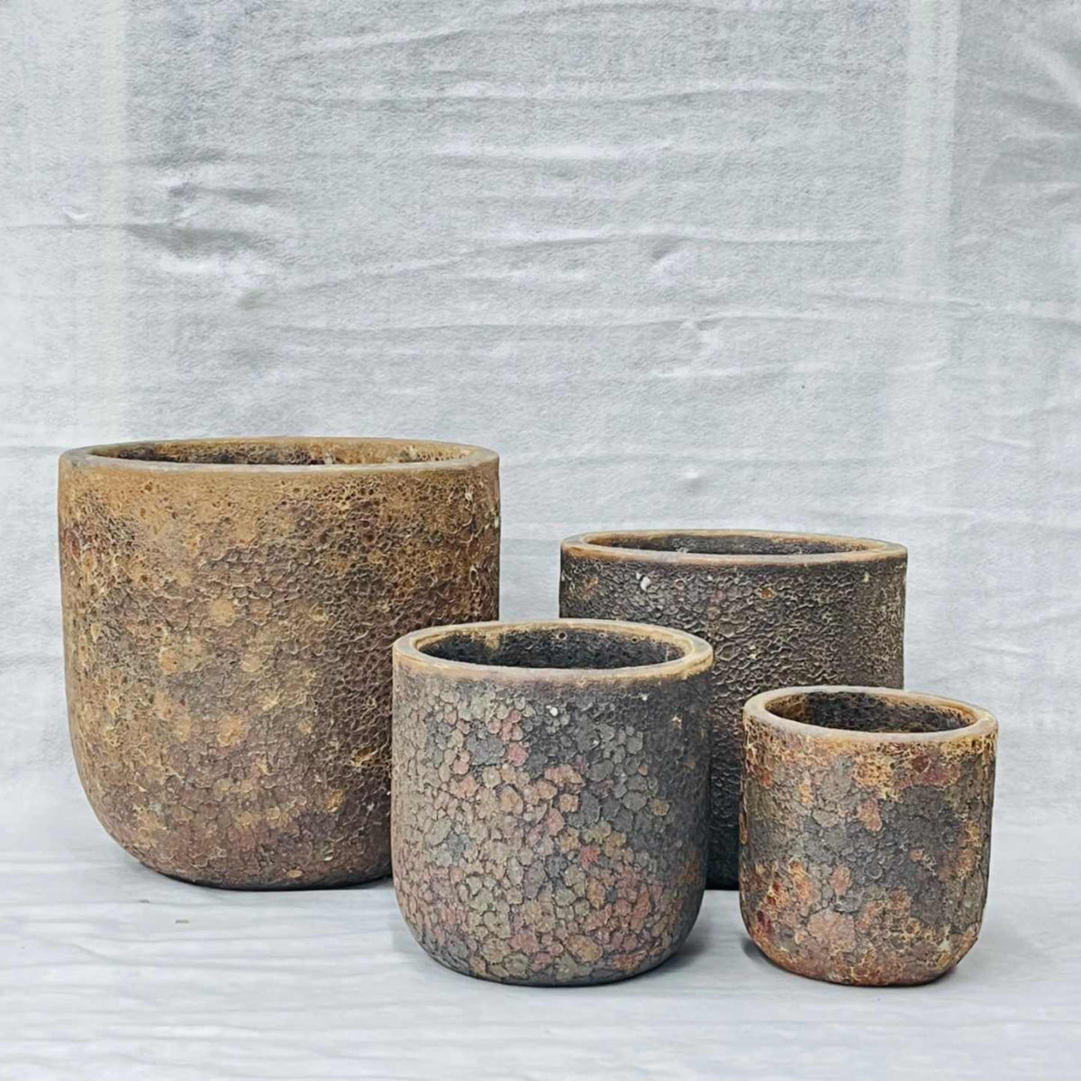 Ceramic Pot CAPPL-10206 Angkor Brown (S/4) – ChhajedGarden.com