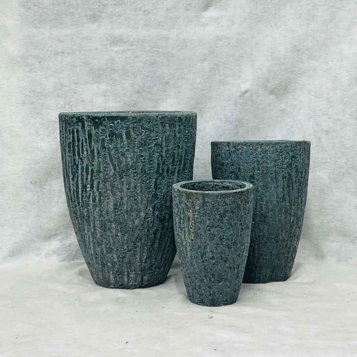Ceramic Pot CAPPL-10230 Angkor Green (S/3)