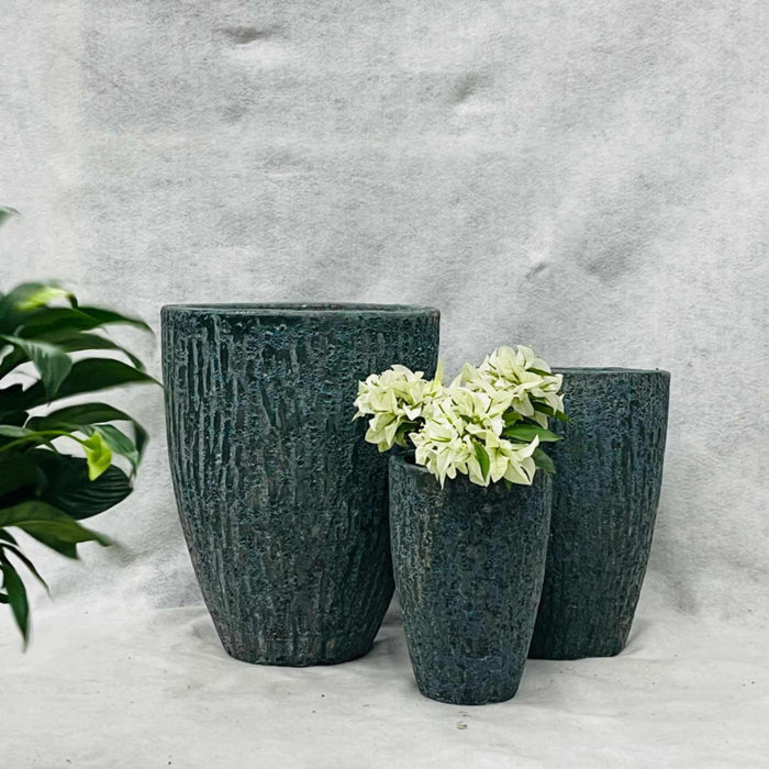 Ceramic Pot CAPPL-10230 Angkor Green (S/3)
