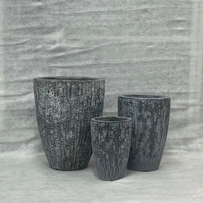 Ceramic Pot CAPPL-10230 Angkor Black (S/3)