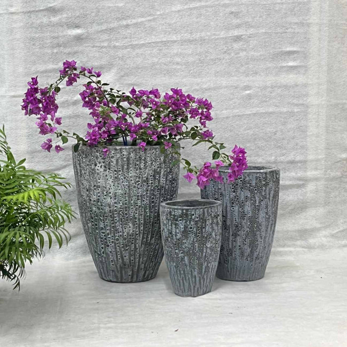 Ceramic Pot CAPPL-10230 Angkor Black (S/3)