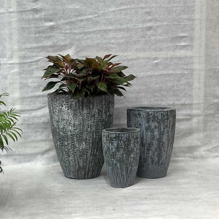 Ceramic Pot CAPPL-10230 Angkor Black (S/3)