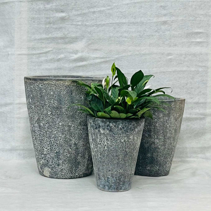 Ceramic Pot CAPPL-12211 Angkor Black (S/3)