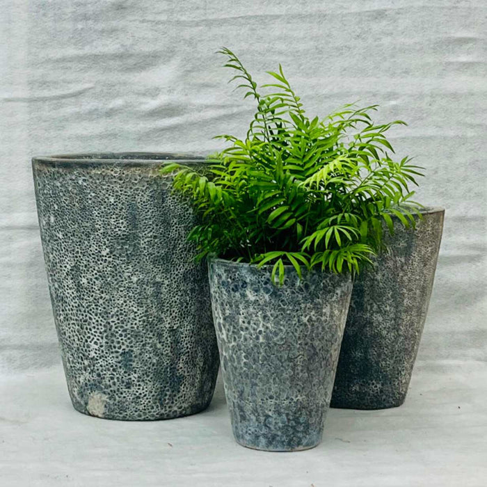 Ceramic Pot CAPPL-12211 Angkor Black (S/3)