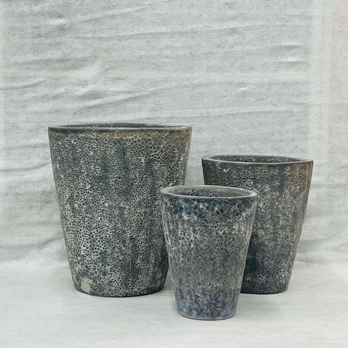 Ceramic Pot CAPPL-12211 Angkor Black (S/3)
