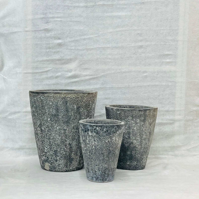 Ceramic Pot CAPPL-12211 Angkor Black (S/3)
