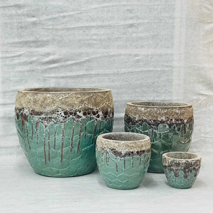 Ceramic Pot CAPPL-10237 Angkor Milky Blue (S/4)