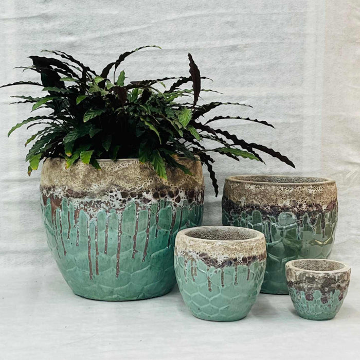 Ceramic Pot CAPPL-10237 Angkor Milky Blue (S/4)