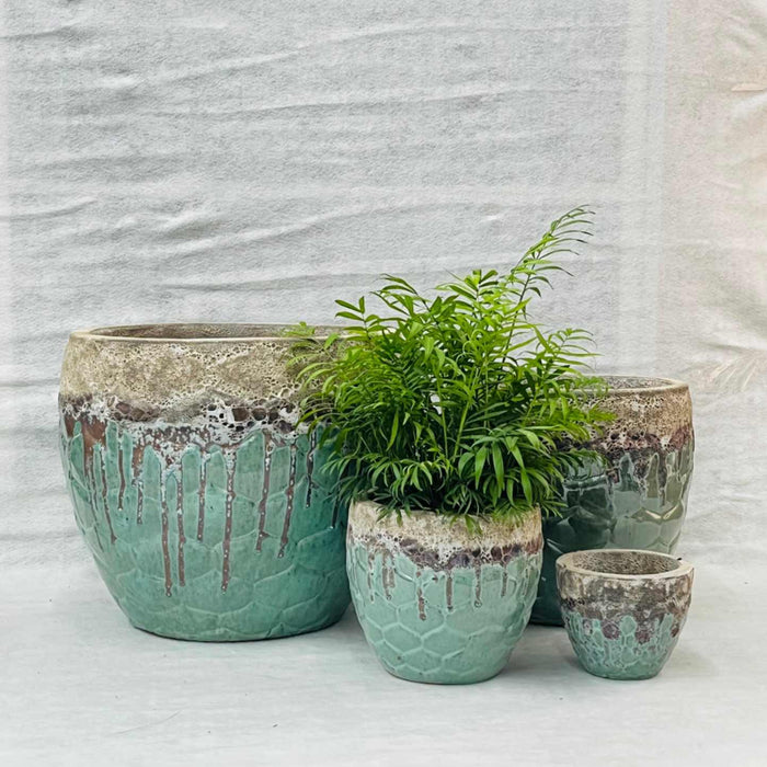 Ceramic Pot CAPPL-10237 Angkor Milky Blue (S/4)