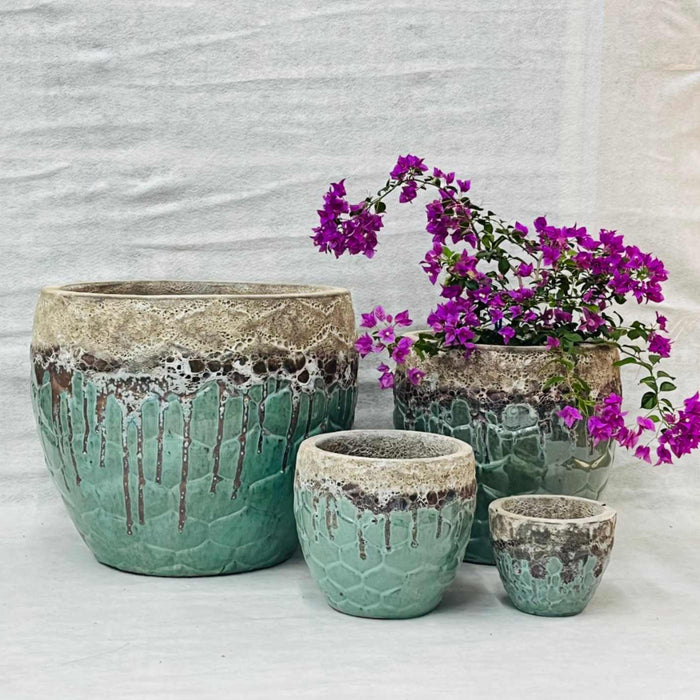 Ceramic Pot CAPPL-10237 Angkor Milky Blue (S/4)