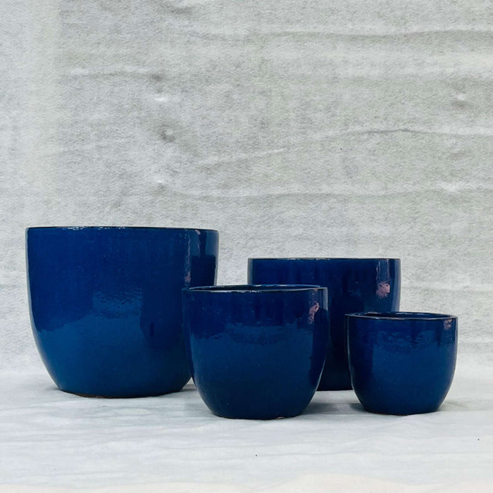 Ceramic Pot : CAPPL - Blue Color Big Size (Set of 4)