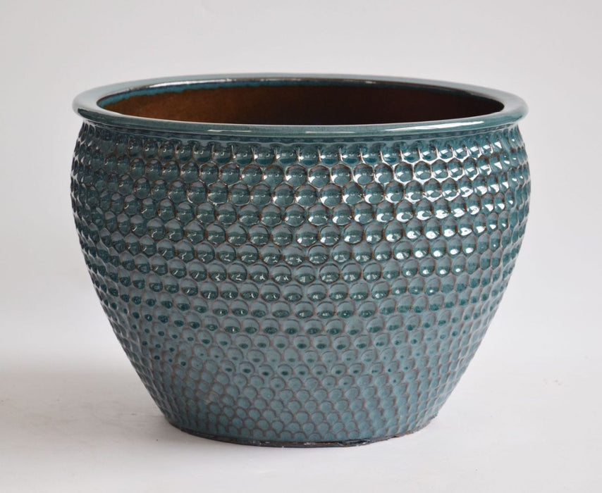 Ceramic Pot Honeycomb Green (S/3)