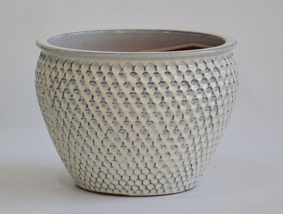 Cearamic Pot Honeycomb Cream (S/3)